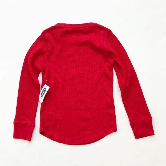 Old Navy NWT Santa Long sleeve waffle top S(6/7) - Picture 4 of 4
